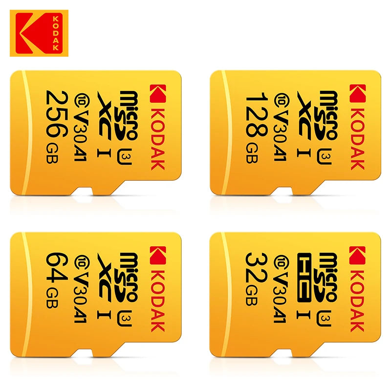 (D101) Original,Kodak U3 A1 V30 MicroSD Class 10,Memory Cards, 32GB,64GB,128GB,256GB.