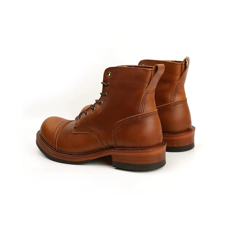 (Z107) Handmade Vintage Designer Leather Boots.