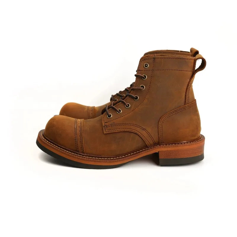 (Z107) Handmade Vintage Designer Leather Boots.