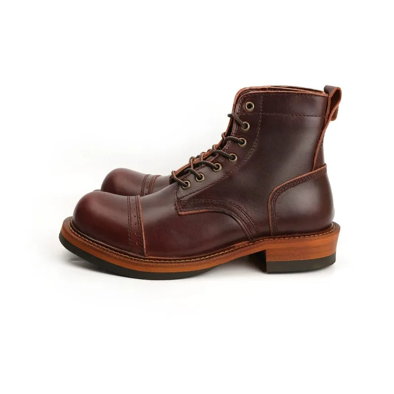 (Z107) Handmade Vintage Designer Leather Boots.