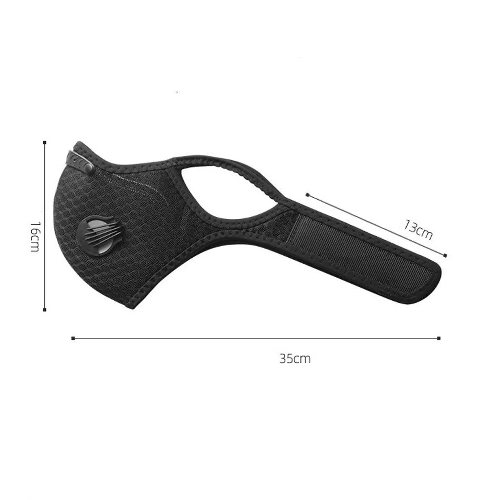 Mask With 4 Replacement Pad 2 Exhaust Valves Breathable Half Face Reusable Mask Face Cover For Cycling Outdoor Working Essential