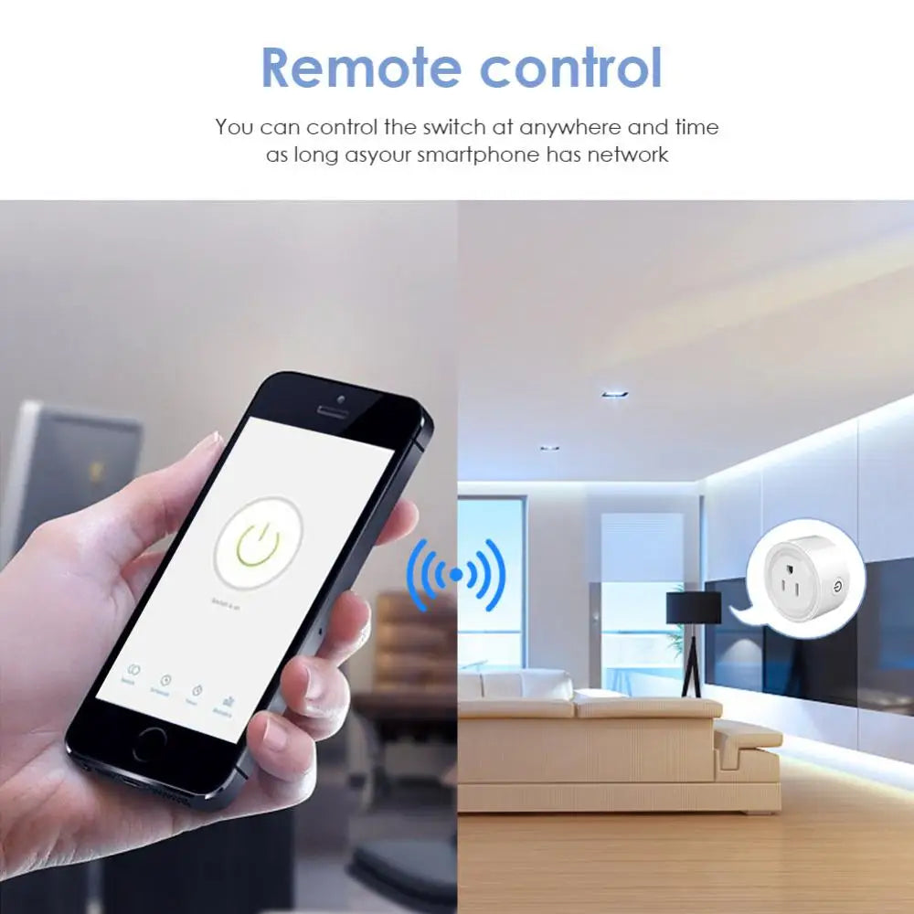 (I117) 10A/16A/20A US Smart Socket WiFi Tuya Plug Outlet Timing Function Voice Control Smart Life APP Remote Control Smart Sockets