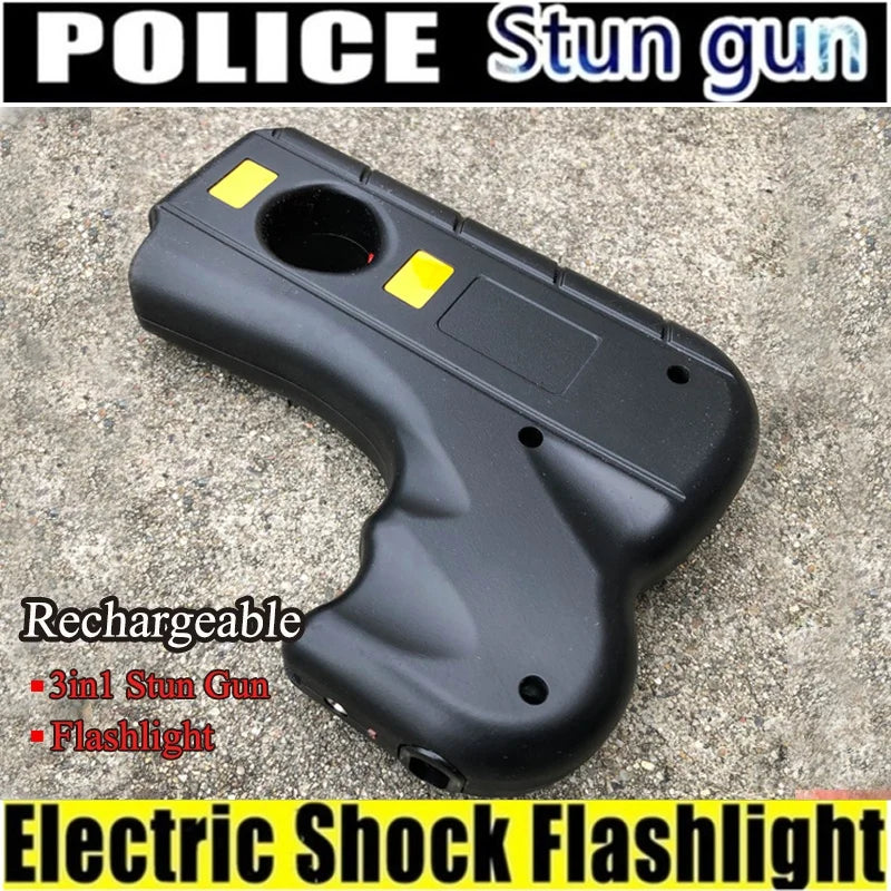 (S147) Outdoor fully handheld stun gun, rechargeable self-defense stun gun, LED, portable female self-defense tool