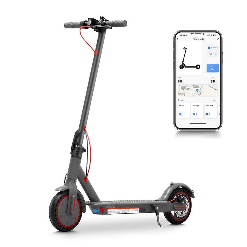 (V101) Adult, Foldable, Grey,  Electric Scooter, 8.5 inch tires, 350W, 10.4AH, MAX 25km/h.