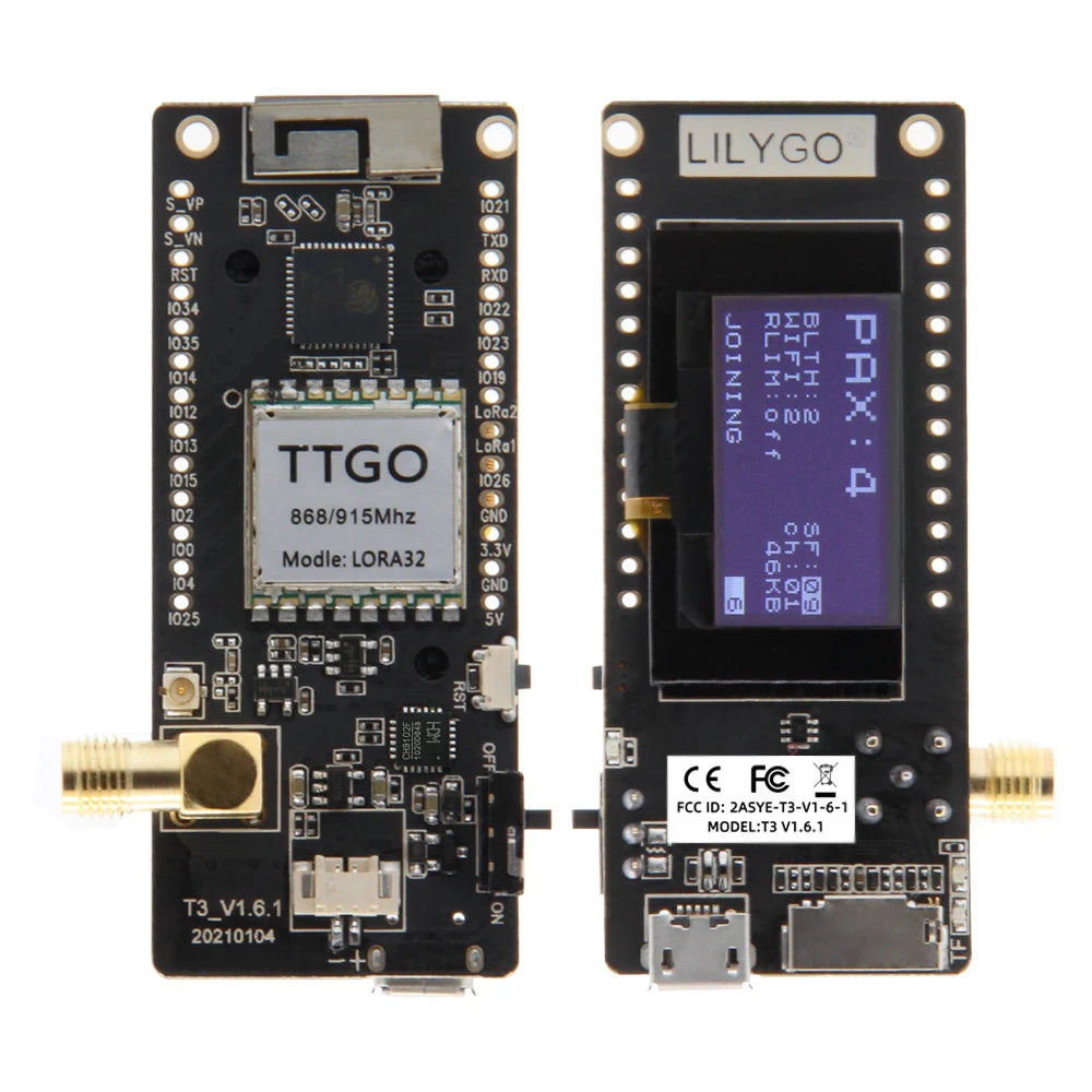 (Z138) LILYGO® TTGO LoRa32 V2.1_1.6 Version 433/868/915Mhz ESP32 LoRa OLED 0.96 Inch SD Card Bluetooth WIFI Wireless Module ESP-32  SMA
