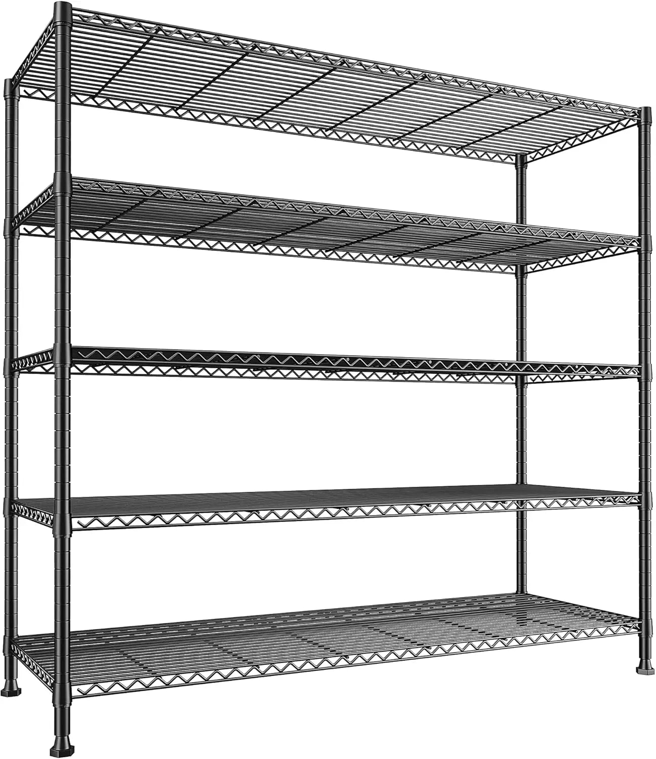 (I106) 5 Tier Adjustable Metal Storage Shelves.