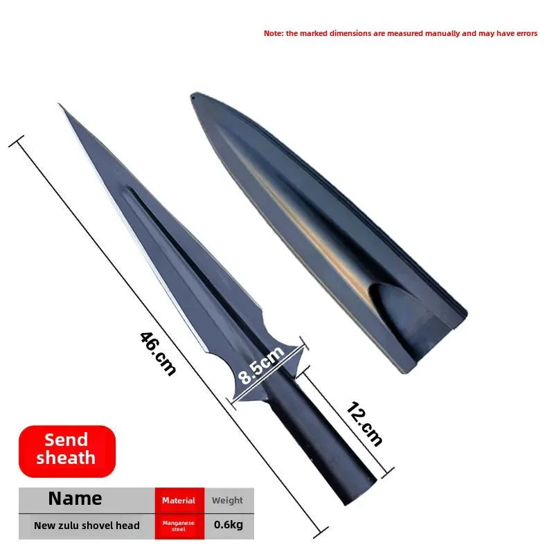 (S131) Pig Spear,Portable/Detachable, Red Cherry Handle With Metal Spear Head.Defense/Camping.