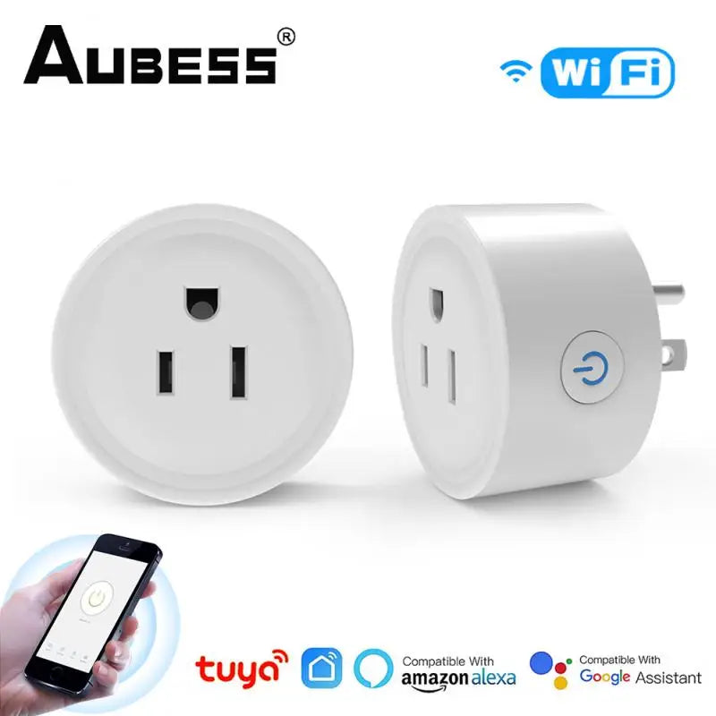 (I117) 10A/16A/20A US Smart Socket WiFi Tuya Plug Outlet Timing Function Voice Control Smart Life APP Remote Control Smart Sockets