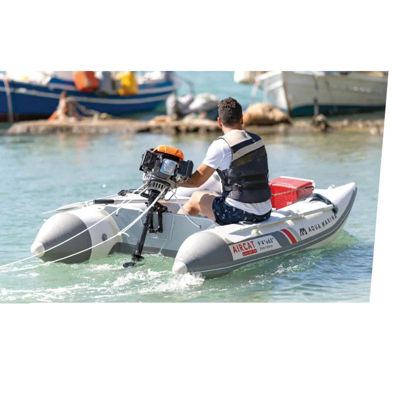 (W105) AQUA MARINA-AIRCAT-A Double Tube Inflatable Boat With A Drop Stitch Floor.Catamaran For Fishing/Water Sports.