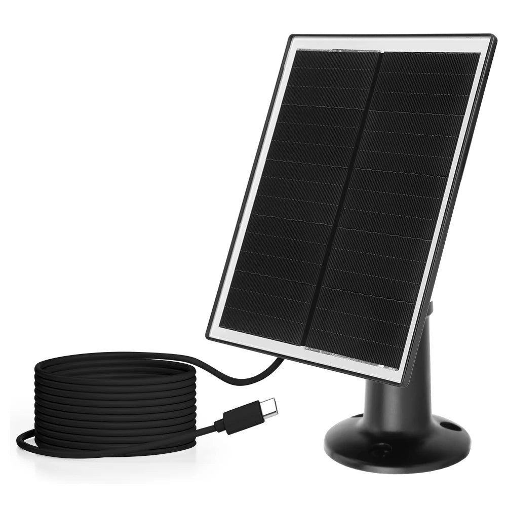 20W 10W 5V Solar Panel Outdoor Solar Cells Charger Micro USB Type-C Charging Monocrystalline Solar Panels for Security Camera