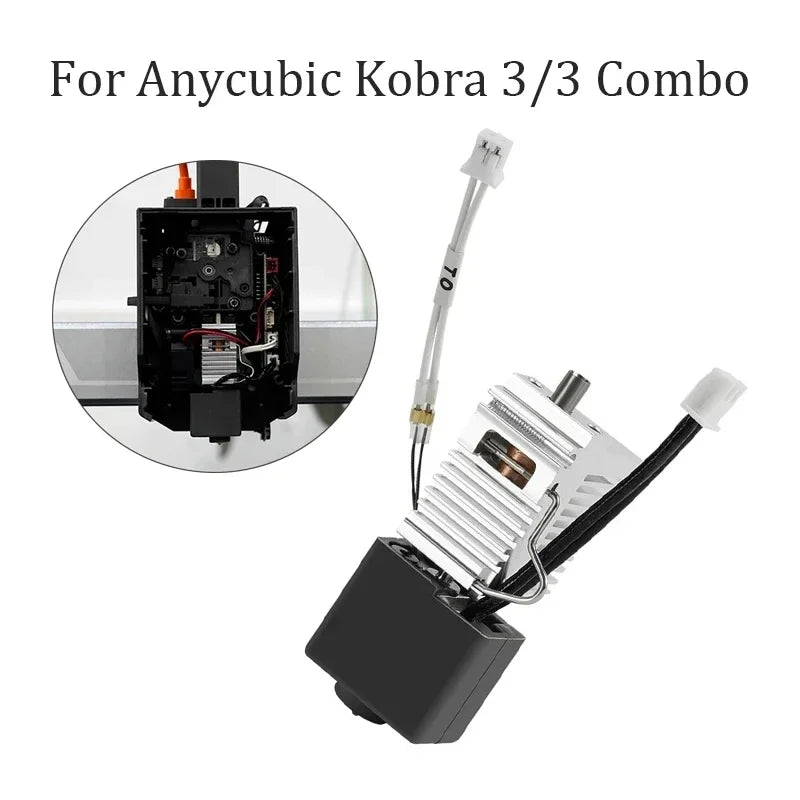 (T111) Hotend For Anycubic Kobra 3/Combo Nozzle, Thermistor,24v 50w Heater Block.