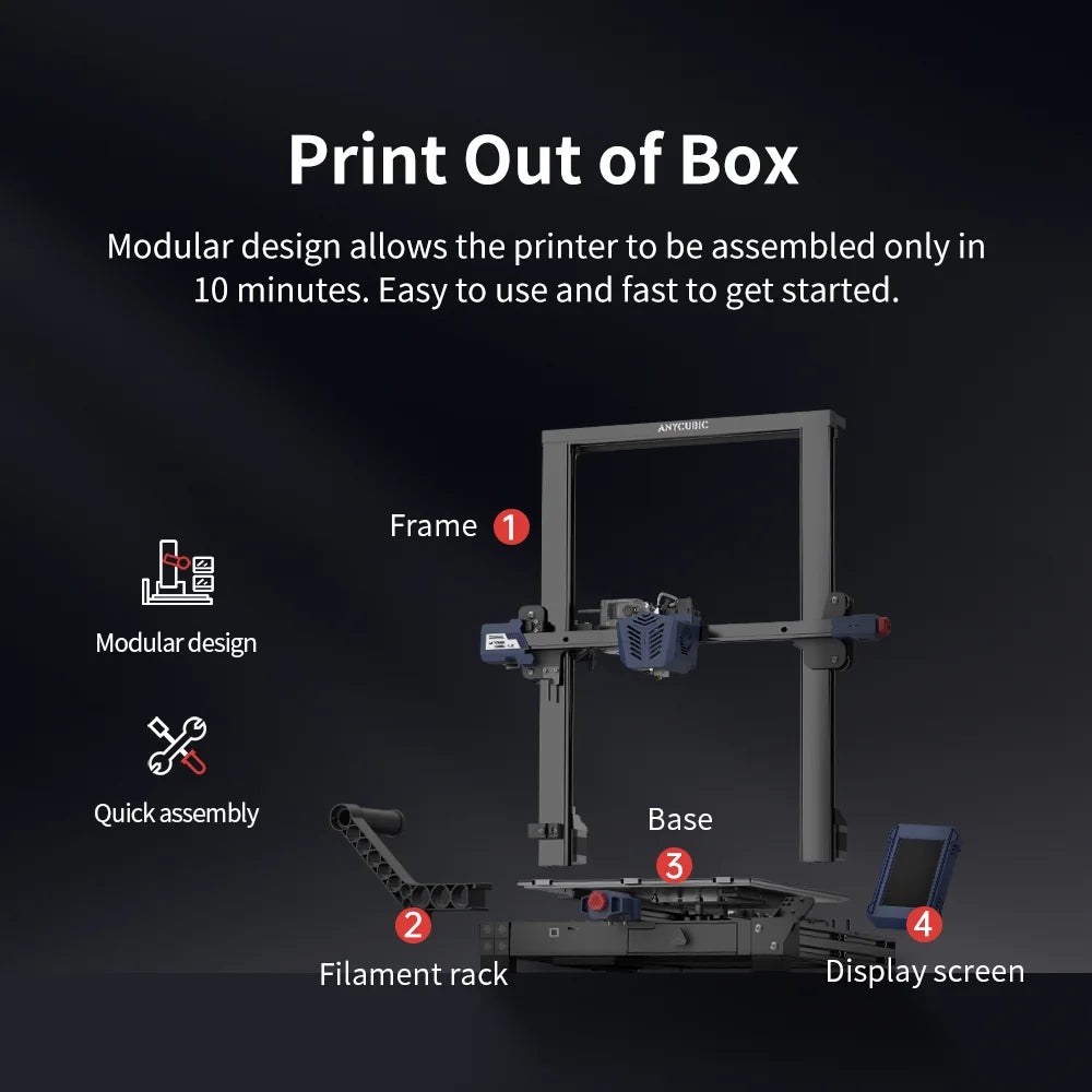 (T109) 3D Printers,ANYCUBIC, FDM Series,Kobra 2,Neo,Pro, Plus,Max., Full Metal Frame, Large Format.