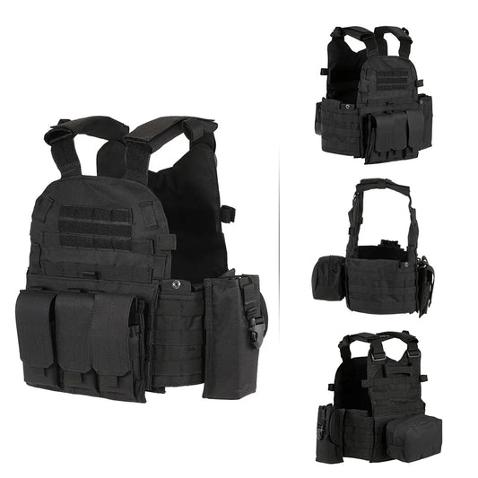 (J103) Tactical Vest Mens Tactical Hunting Vests Military Outdoor Men's Modular Vest Hunting Carrier CS Vest Molle Combat Assault