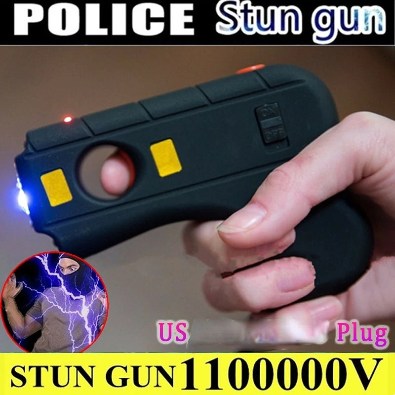 (S147) Outdoor fully handheld stun gun, rechargeable self-defense stun gun, LED, portable female self-defense tool