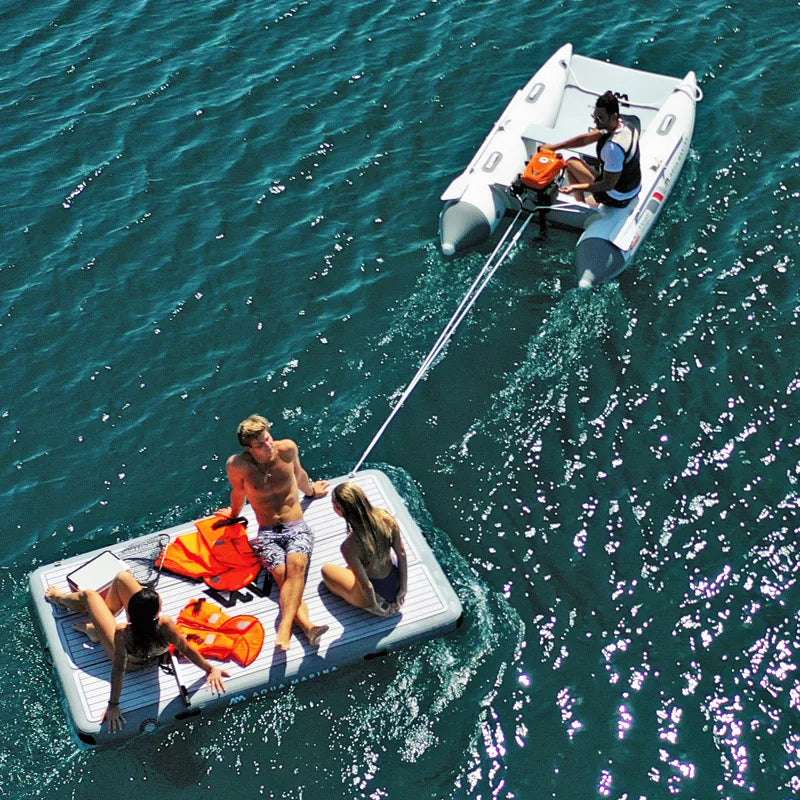 (W105) AQUA MARINA-AIRCAT-A Double Tube Inflatable Boat With A Drop Stitch Floor.Catamaran For Fishing/Water Sports.