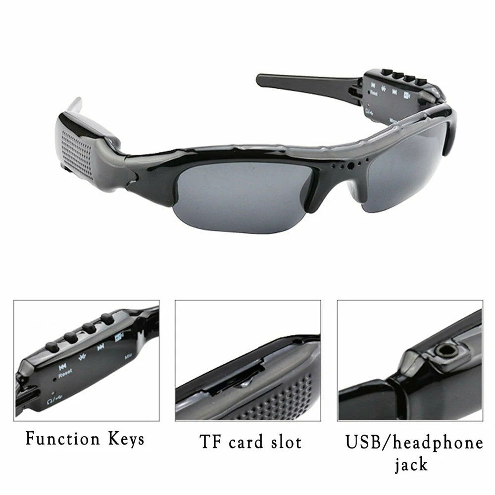 (B107) HD 1080P Glasses Camera Polarized Lens Sports Sunglasses Video Recorder Camcorder Security Mini Driving DVR DV Action Camera