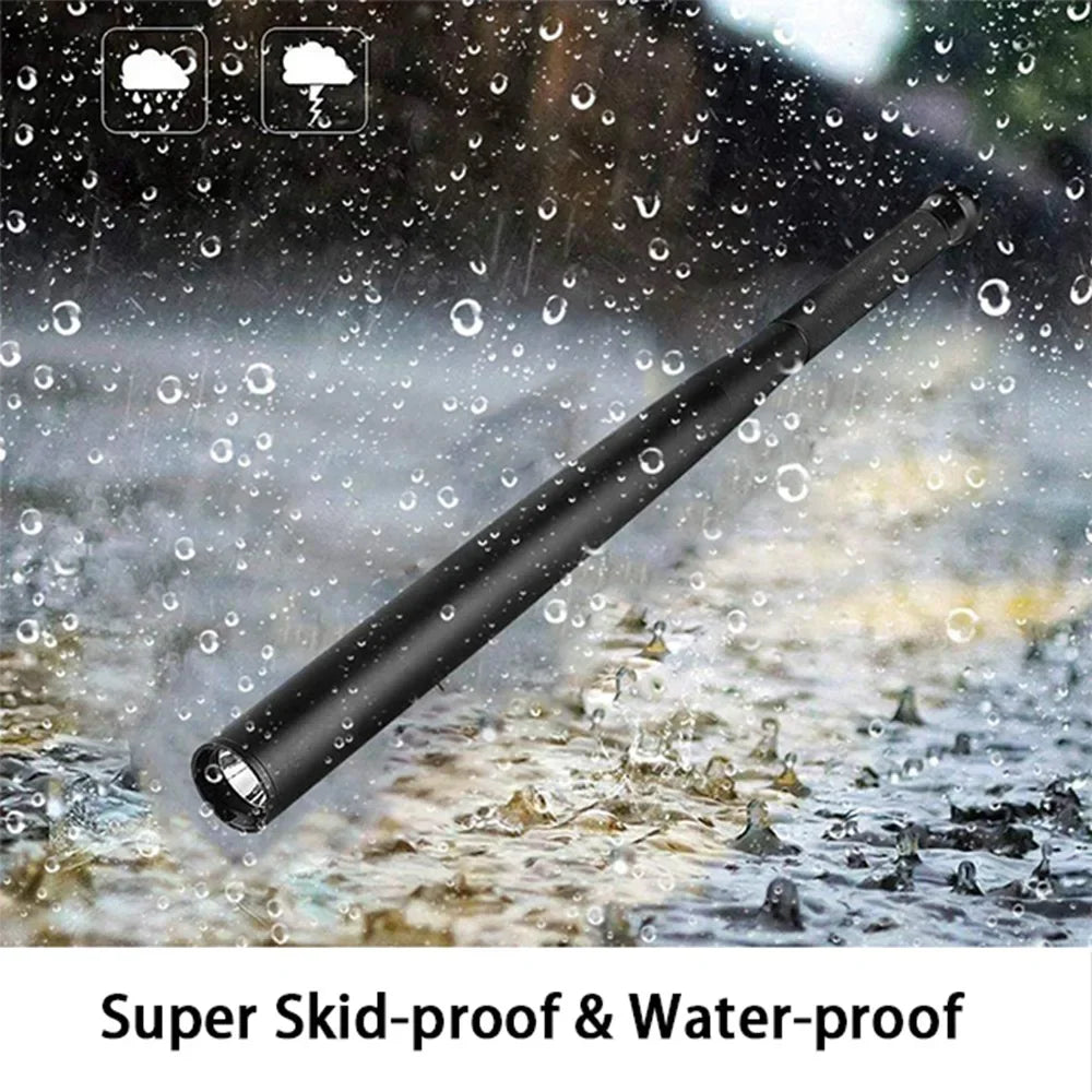 (S122) Ultra Bright Self Defense Baseball Bat Flashlight Stick Outdoor Emergency Personal Defense Torch Anti Riot Equipment Supplies