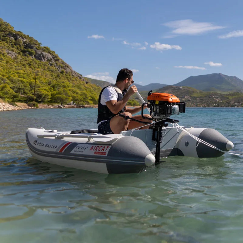 (W105) AQUA MARINA-AIRCAT-A Double Tube Inflatable Boat With A Drop Stitch Floor.Catamaran For Fishing/Water Sports.