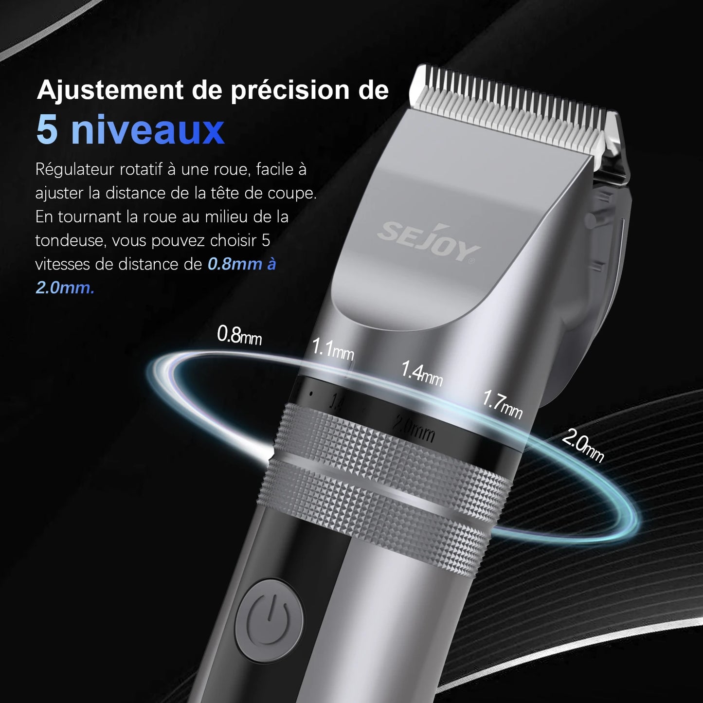 (H101) Sejoy Electric Hair Clippers Men Professional kit USB Rechargeable Men's Barber Hair Cutting Machine Beard Trimmer For Men Kids