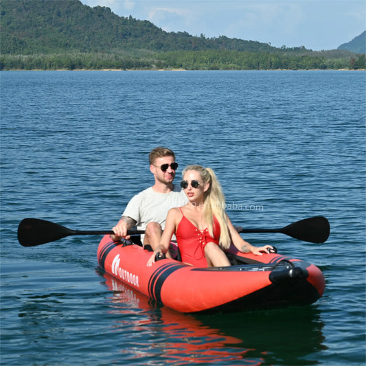 (W104) Professional Inflatable Tandem PVC Kayak/Fishing Boat.