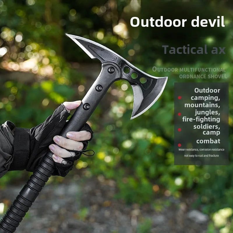 (S132) Titanium Multi-Purpose, Tactical, Fire, Rescue, Hammer, Truck-Mounted, Survival Axe.