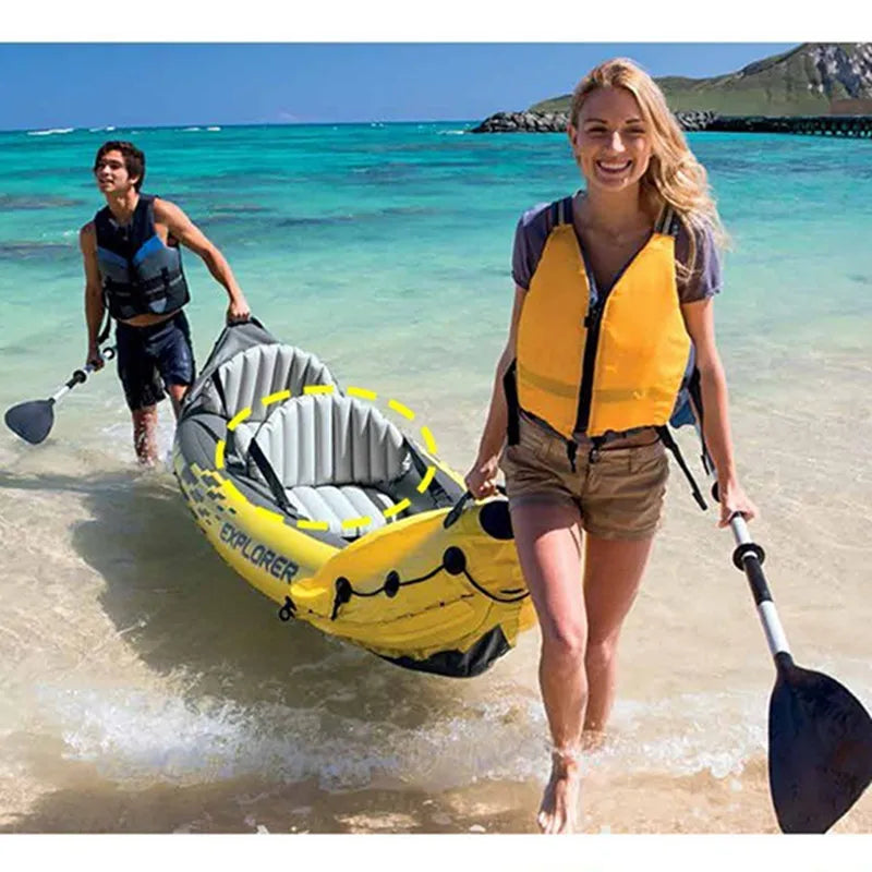 (W107) INTEX Explorer K2, Inflatable Tandem Kayak,Raft, Double Assault/Fishing Boat.