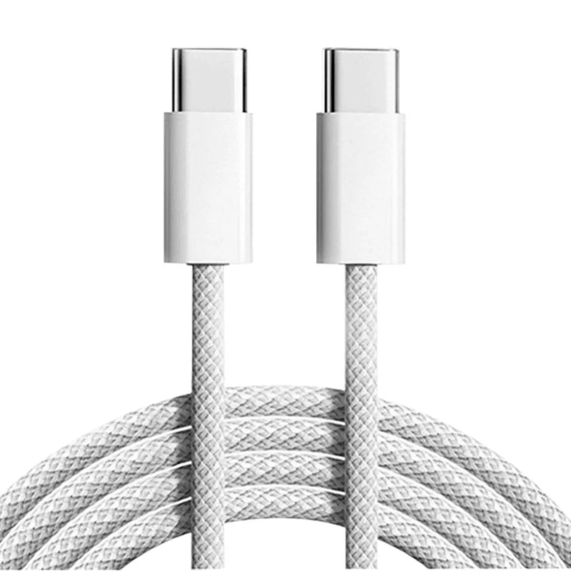 (L103) USB to Type C, Fast Charge Cord,Braided,60W,Type C To Type C,For IPhone and Samsung.