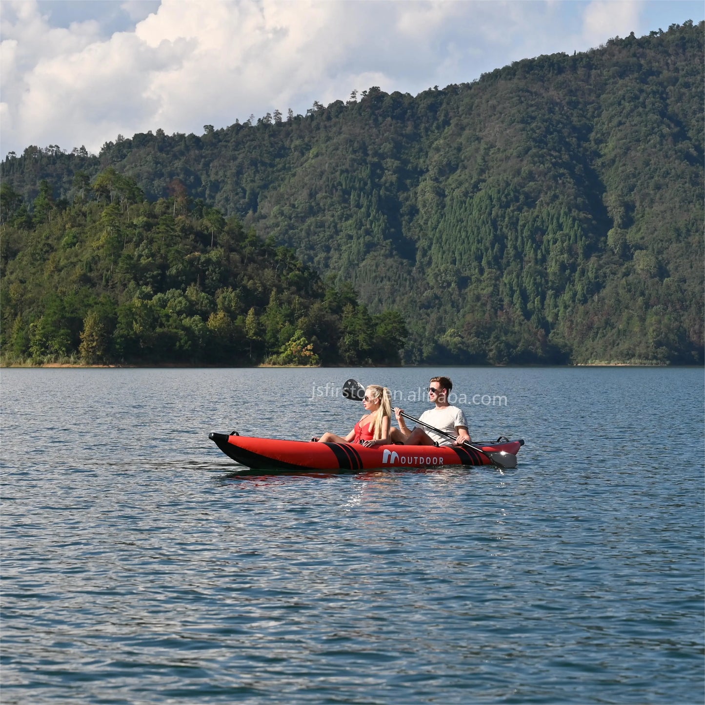 (W104) Professional Inflatable Tandem PVC Kayak/Fishing Boat.