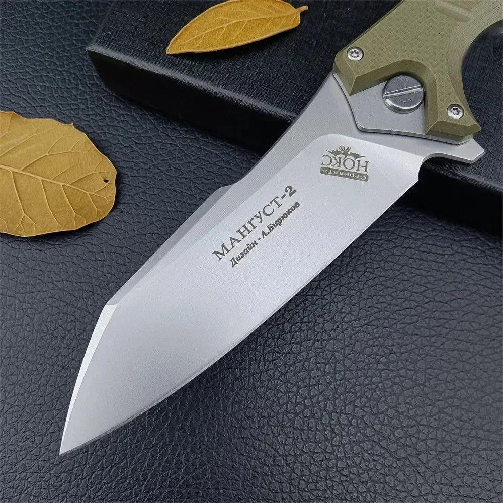 (S111) HOKC,Folding Pocket Knife, Ball Bearing, Outdoor,G10 Handle, Survival, EDC.