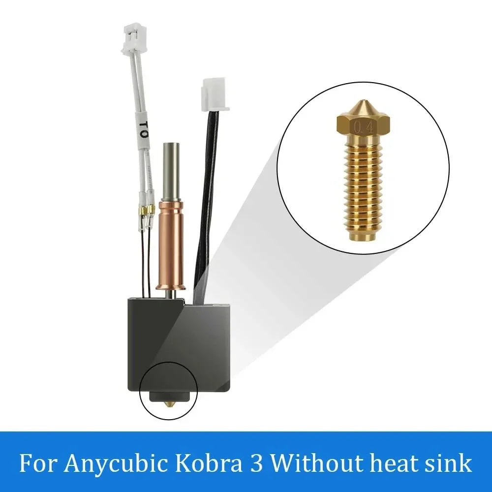 (T111) Hotend For Anycubic Kobra 3/Combo Nozzle, Thermistor,24v 50w Heater Block.