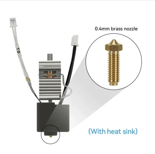 (T108) Hotend Kit with Heatbreak Nozzle For ANYCUBIC, Kobra 3, Combo,Thermistor,Heat Block.