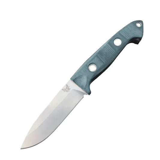 (S112) Benchmade 162,Fixed Blade,4.43"S30V Stainless Steel, Green,G10 Handle with Leather Sheath.