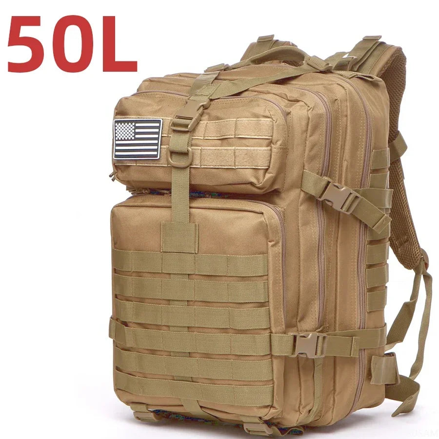 1000D Nylon Waterproof  Outdoor Rucksacks Tactical Sports Camping Hiking Trekking Fishing Hunting Bag Backpack 25L/50L