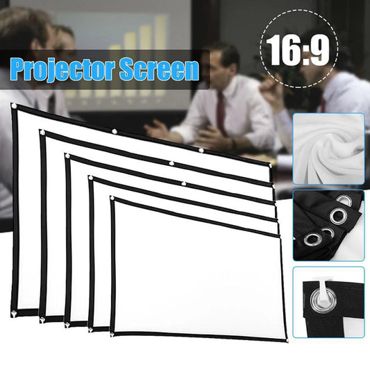 (I107) 16:9, 60/72/84/100/120/ 150" Portable HD Home Theater Projector Screens.