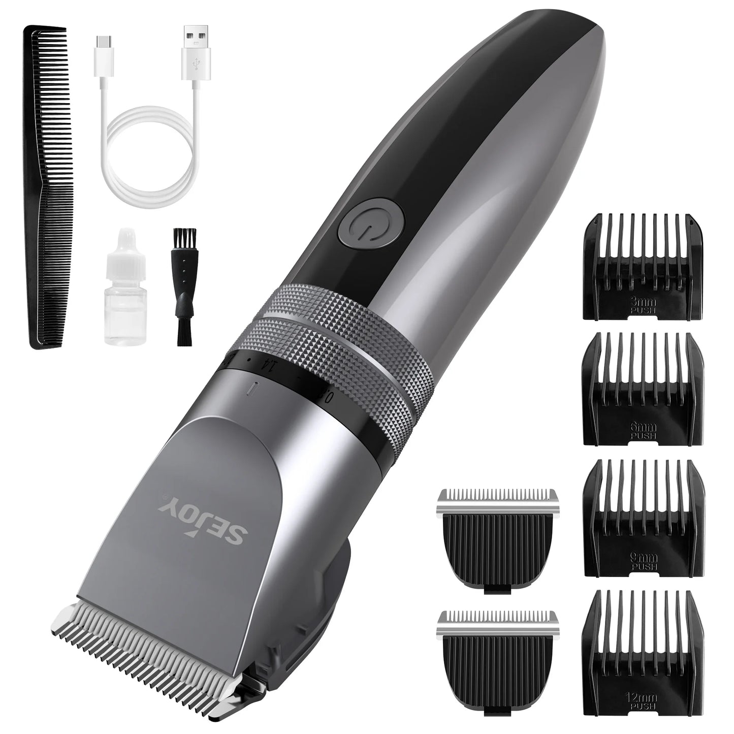 (H101) Sejoy Electric Hair Clippers Men Professional kit USB Rechargeable Men's Barber Hair Cutting Machine Beard Trimmer For Men Kids