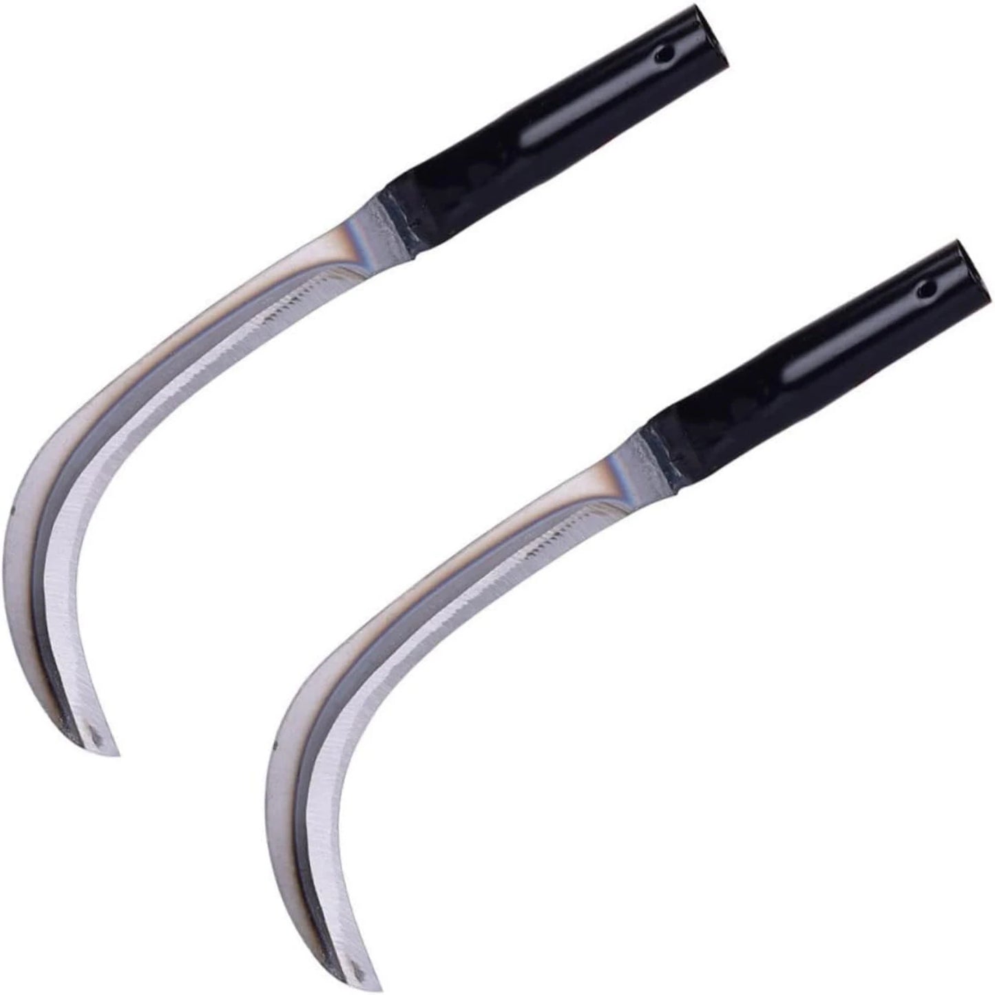 (S137) 2pc.Fierce Steel Willow Leaf Sickle,HarvestGardening,Hand Weeding Tool.