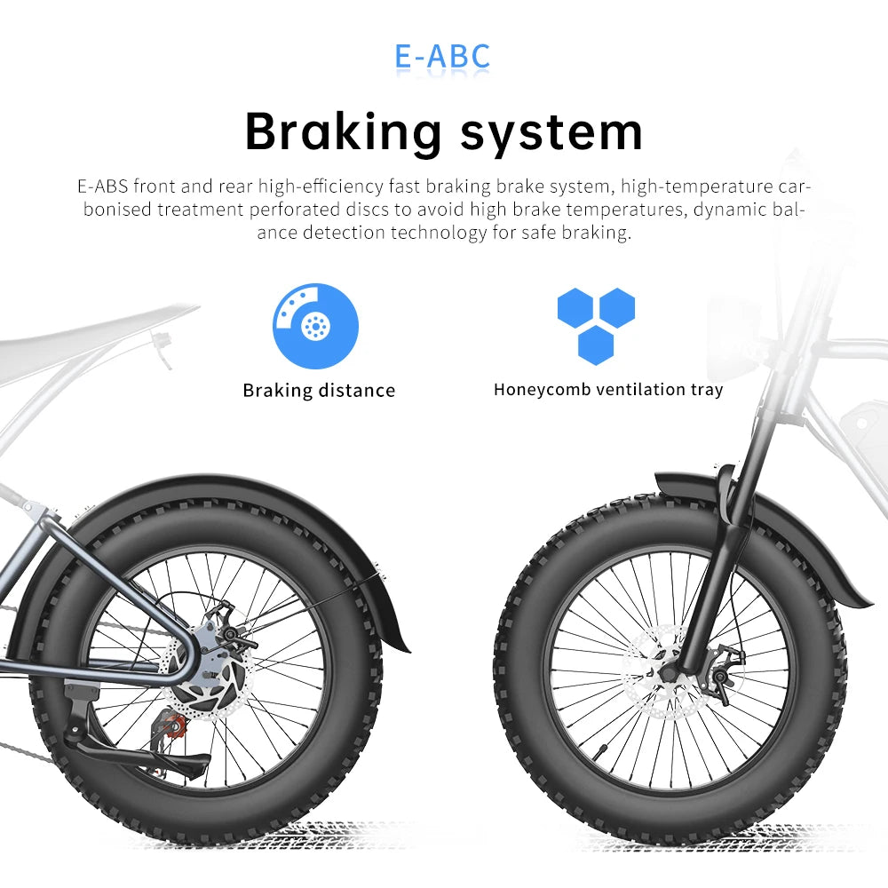 (V110) EKX T1 eBike,Fat Tire,1000W Motor,48V20AH Lithium Battery,Adult,Waterproof Mountain eBike.