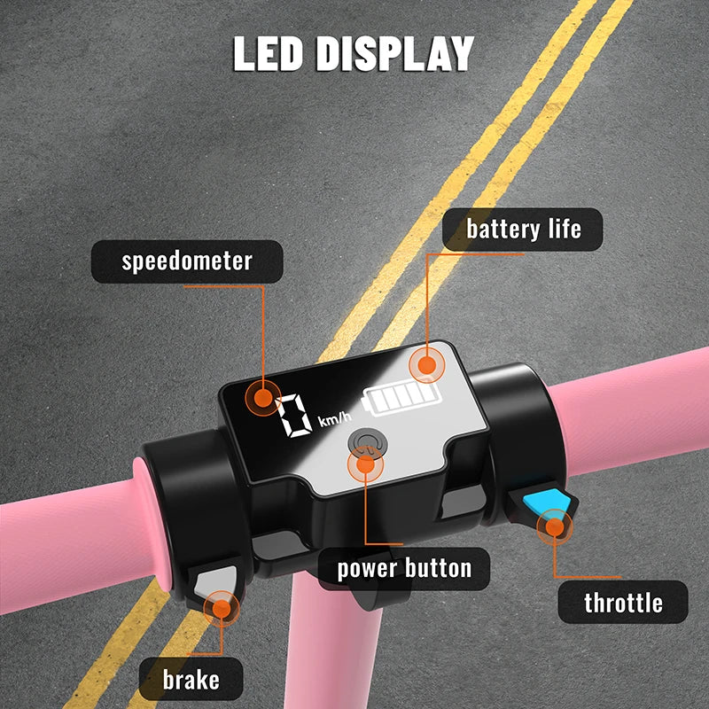 (V104) New,Kids Escooter,24V/2.5Ah Battery,130W Motor with Suspension,6.5"Tires,Mx.Rng.8km.