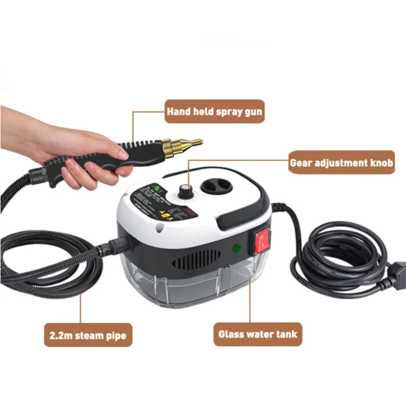 (T125) 2500W 110V/220V High Pressure And Temperature Handhled Steam Cleaner.