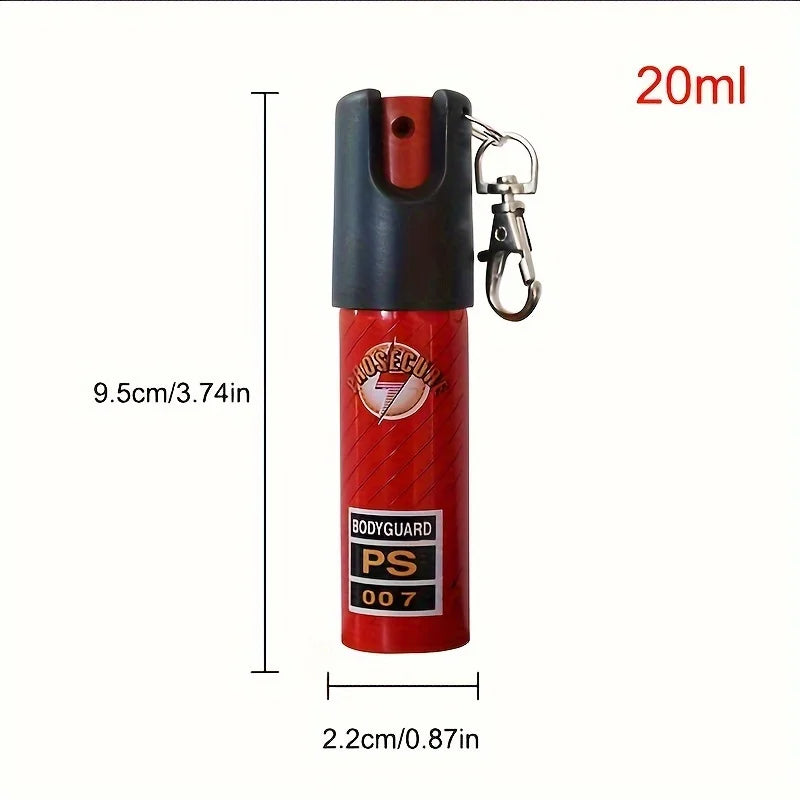 (S129) 0.68oz Cap.Outdoor Mini. Keychain Pepper Spray, Red-Suitable for Men/Women.