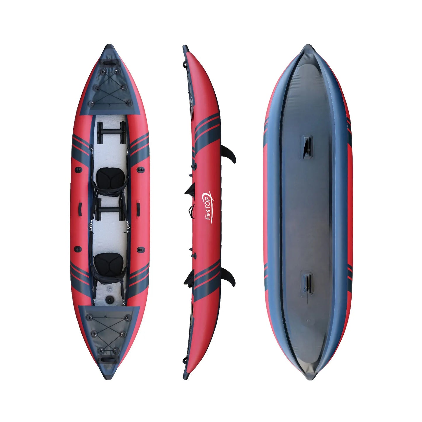 (W104) Professional Inflatable Tandem PVC Kayak/Fishing Boat.