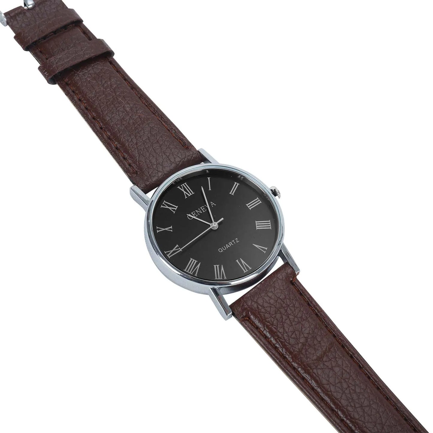 (Y102) Men's Business,Quartz, Stainless Steel,Classic Leather Strap Watches.