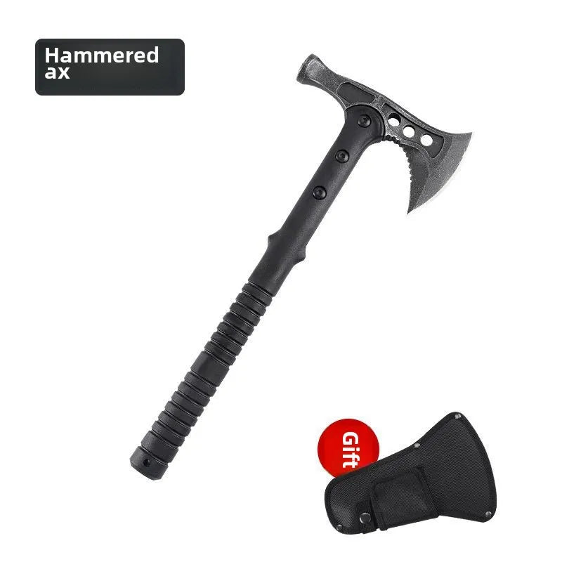 (S132) Titanium Multi-Purpose, Tactical, Fire, Rescue, Hammer, Truck-Mounted, Survival Axe.