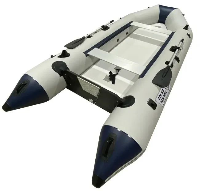 (W109) SolarMarine 2.3~4.0m Inflatable Assault Boat with Air Deck Set for 1~7 Persons,0.9mm Thick,Wear-Resistant.