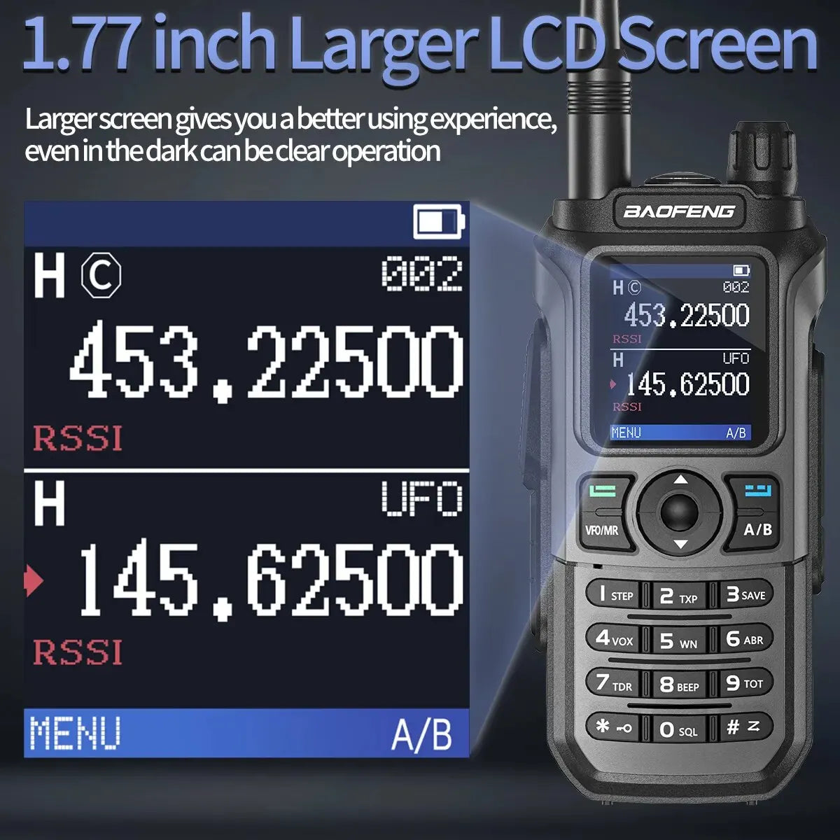 (T121) Baofeng,UV-21 Pro,50KM,999 Channels,Walkie Talkie, Flashlight,Waterproof.