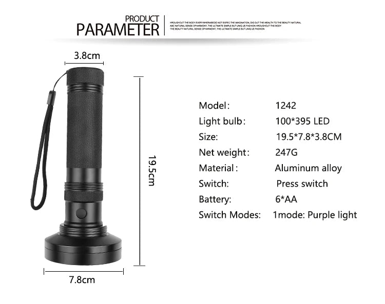 (U101) Forensic UV Flashlight.