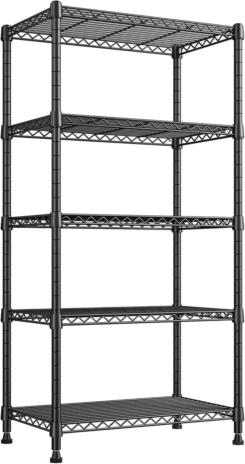 (I106) 5 Tier Adjustable Metal Storage Shelves.