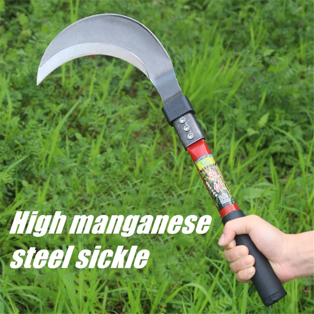 (S134) High Manganese Steel Sickle, Agricultural/Gardening Tool, Anti-slip Handle,Sharp Blade.