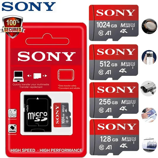 (D102) SONY Ultra 1024GB, 512GB,256GB,256GB,128GB, 64GB,Micro SD/TF Flash  Memory Cards.