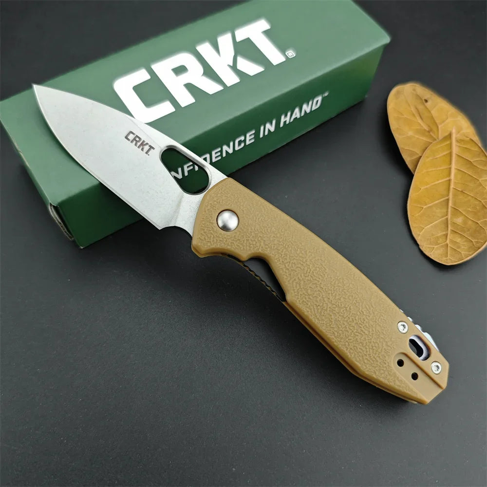 (S114) CRKT,Folding Pocket Knife,Lightweight,CFN Handle, Satin Finished Blade.